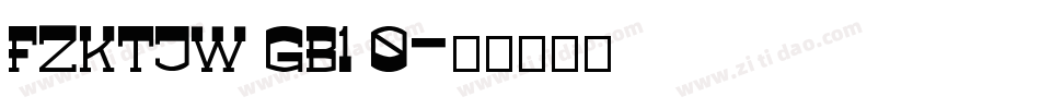 FZKTJW GB1 0字体转换